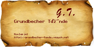 Grundbecher Tünde névjegykártya